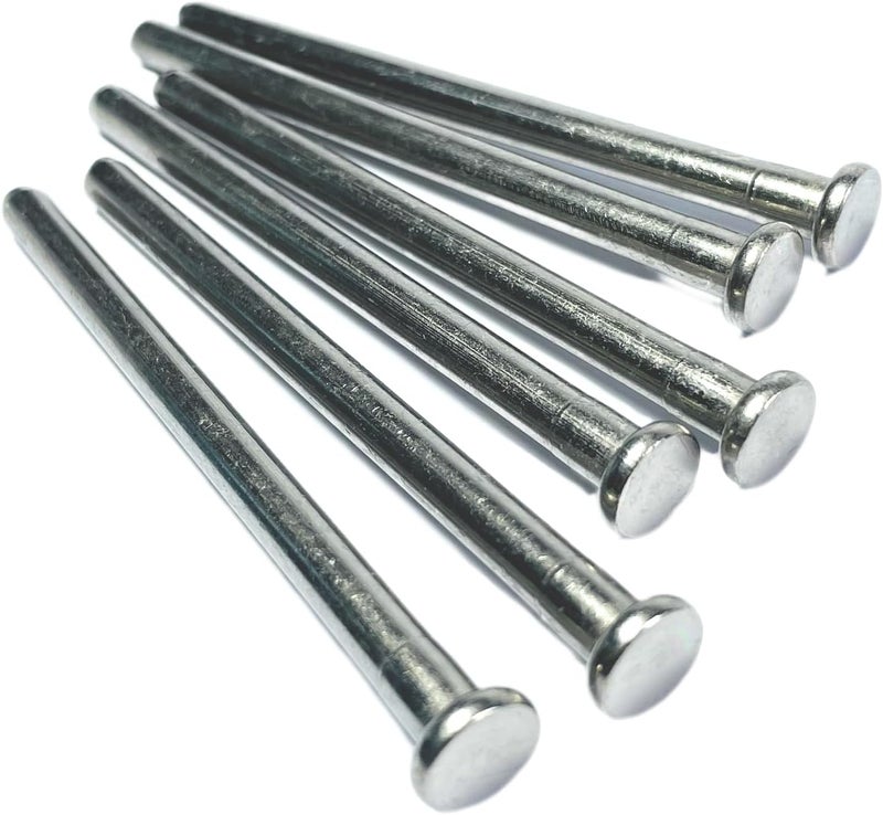 ZDingTech 6pcs 4 inch Interior Door Hinge Pins for Doors 4 Inches Oil Rubbed Bronze Pins Screws Replacement Closing, Silver - Image 4